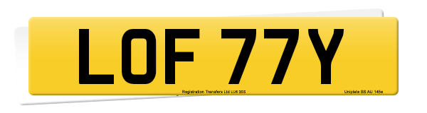 Registration number LOF 77Y